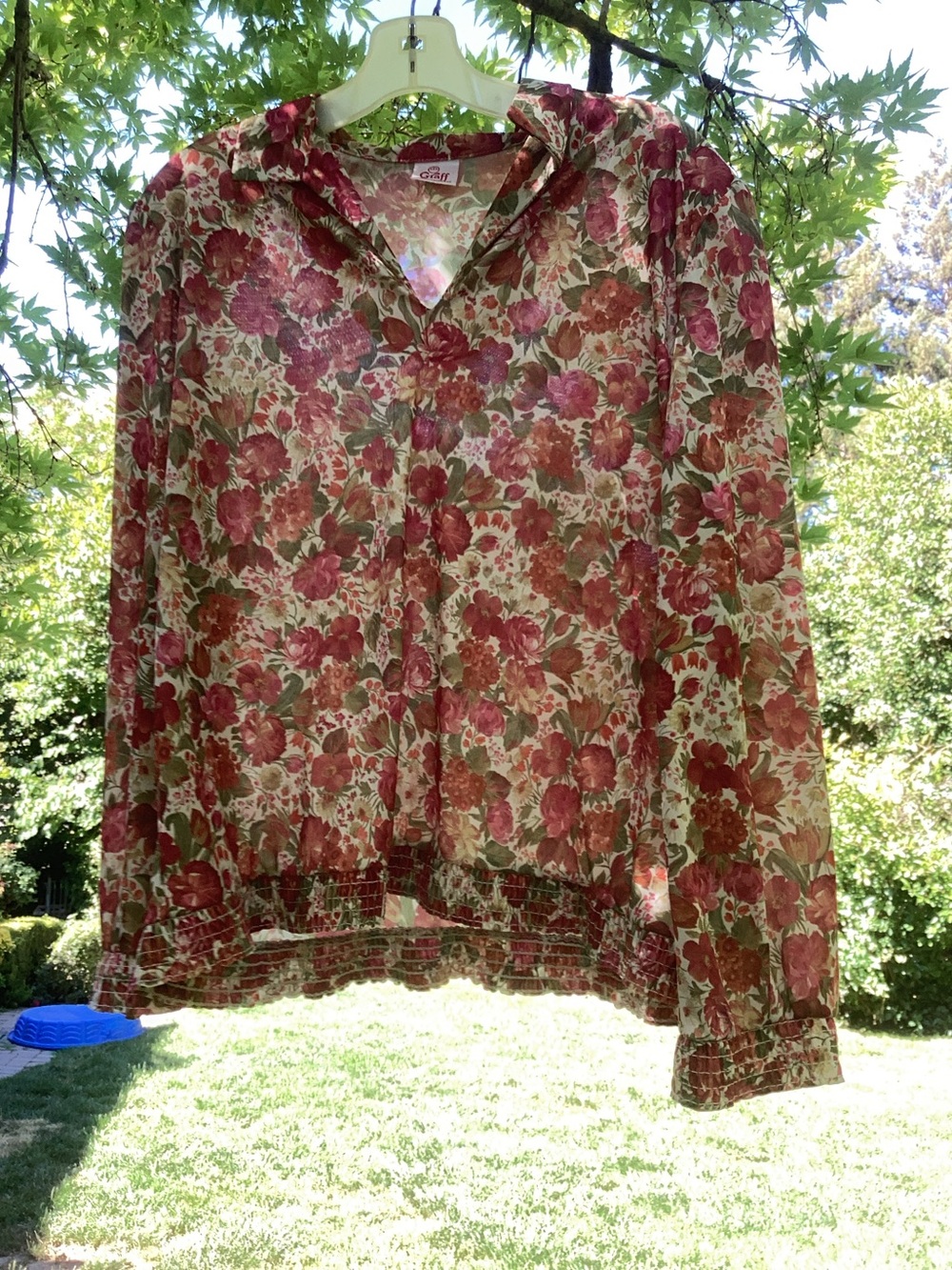 Vintage 70s Floral Blouse By Graff Californiawear